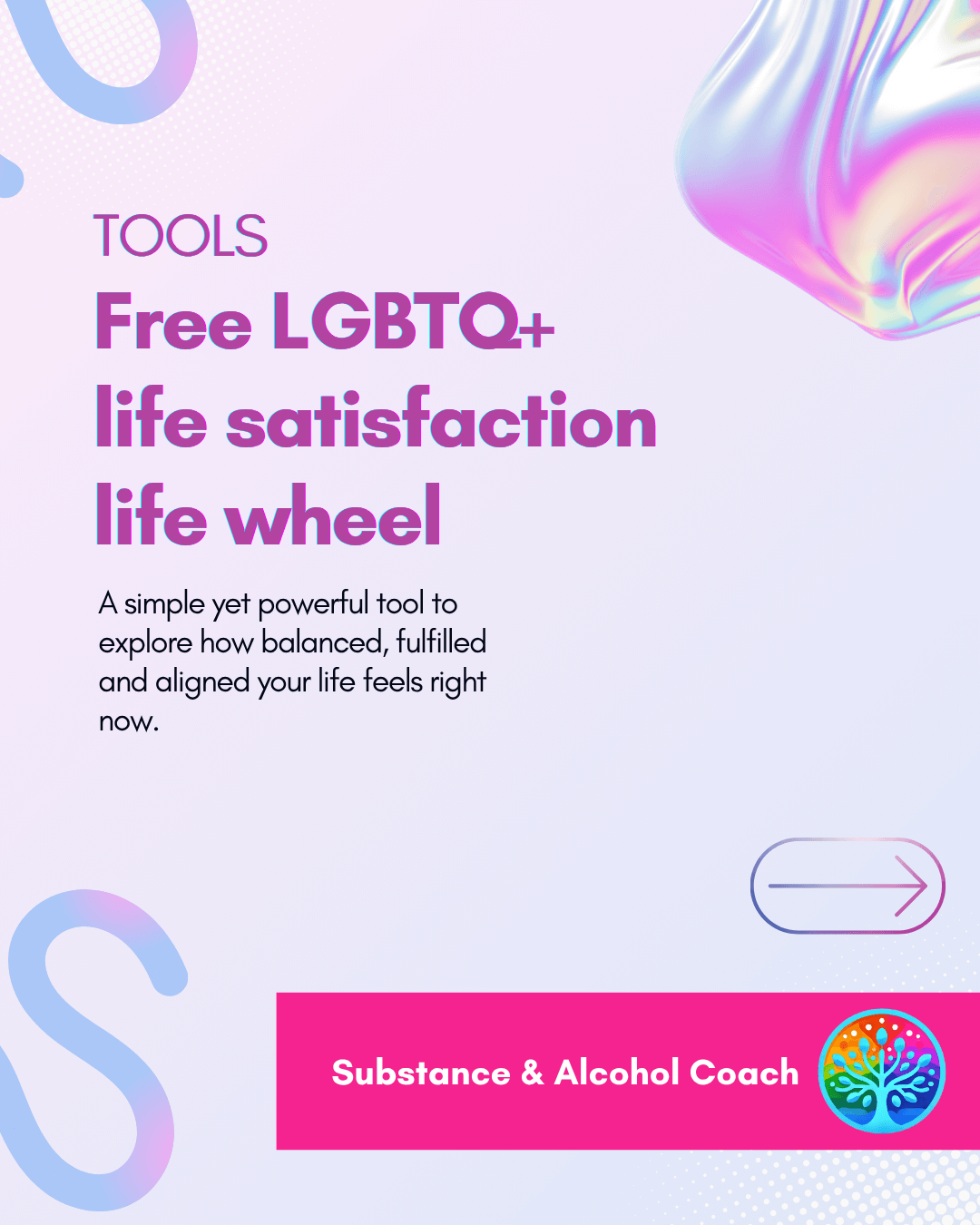 Blog article on LGBTQ Life Coaching Satisfaction Wheel from Substance and Alcohol Coach